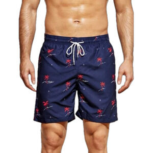 ☀️SHEIN MENS XXL PALM TREES PRINT DRAWSTRING SWIM TRUNK